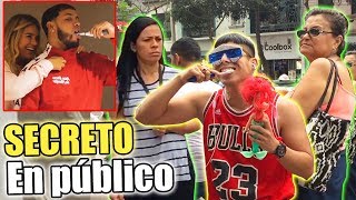 Anuel AA Karol G  Secreto  Parodia CANTO en PÚBLICO [upl. by Rothenberg]