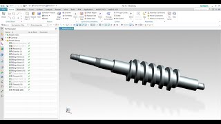 Worm Shaft Design in NX Siemens  CAD software [upl. by Shornick19]