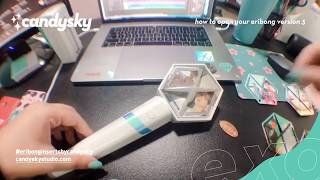 CANDYSKY How to open your EXO Lightstick Eribong V3  add an Eribong Insert [upl. by Oilenroc]