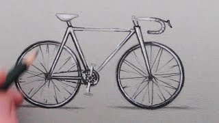 How to Draw a Bicycle Easy Step by Step [upl. by Adirahs]