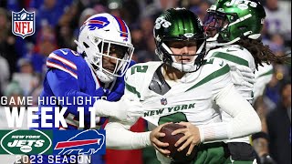 New York Jets vs Buffalo Bills  2023 Week 11 Game Highlights [upl. by Atnoved332]