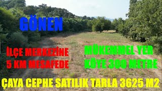 Herkesin Hayalindeki Arazi  Gönen Güneşli Köyü Çaya Cephe Satılık Tarla 3625 m2 [upl. by Pendleton]