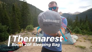 Thermarest Boost 20F Sleeping Bag Review  Adjustable Warmth [upl. by Pedaias]