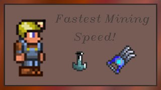 Terraria Fastest Mining Speed Outdated  124 [upl. by Nylyrehc]