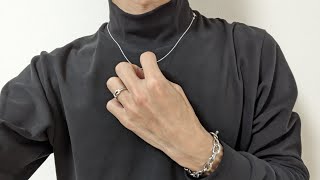 Searsシアーズのあずきチェーンネックレス買ってみた【スーパーシンプルイズベスト】 銀アクセサリーシルバーアクセサリーメンズファッション服ワンポイントミニマリストペンダントおしゃ [upl. by Gerick]