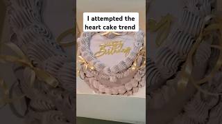 Simple Lambeth Heart Cake caketrend vintagecake lambethcake [upl. by Labaw]