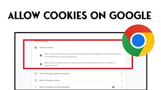 How To Allow Cookies On Google Chrome [upl. by Cyna]