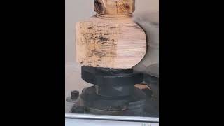 Round wood block grinding process Good tools and machinery make work easy [upl. by Braden]