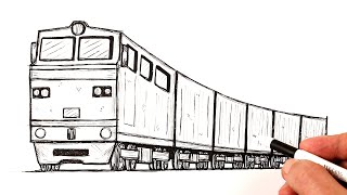 How to draw a Train easy [upl. by Ellene]