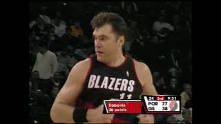 Throwback Arvydas Sabonis Near Perfect Game 32 PTS 92 FG 10 REBS 6 BLKS [upl. by Aniluap]