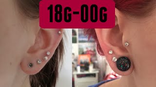 My Ear Stretching Journey  18g00g  Alyssa Nicole [upl. by Colman771]