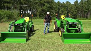 John Deere 3043D vs 1023E [upl. by Petronia]