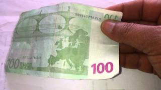 Attention des fausses billets de 100 euro [upl. by Rana]