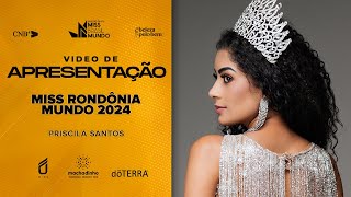 63º Miss Brasil Mundo  Vídeo de Apresentação  Miss Rondônia Mundo [upl. by Haven370]