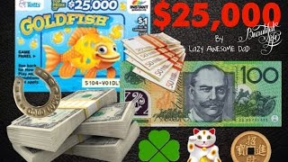 25000 Winnings  100 scratch cards lottery tickets Australia scratchies Vlog1 [upl. by Dnaltiak]