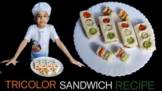 TRICOLOR SANDWICH RECIPE Without Fire Tricolour Sandwich Recipe [upl. by Coppola306]