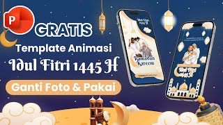 FREE  GRATIS TEMPLATE PPT VIDEO ANIMASI UCAPAN IDUL FITRI 1445 H 2024 [upl. by Lirba314]