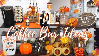 🍁Fall Coffee Bar Ideas☕️How to Decorate Your Coffee Bar for Fall 2023 [upl. by Ailuj]