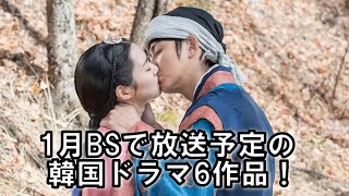 1月BSで放送予定の韓国ドラマ6作品！ [upl. by Nannie]