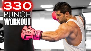 330 PUNCH WORKOUT CHALLENGE  Build MUSCLE  SPEED  POWER  Heavy Bag Combos  Lex Fitness [upl. by Ahseyi]