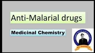 Antimalarial Drugs  Chloroquine Cinchona Biguanide SAR MOA L6 Unit2 Medicinal ChemistryIII 6th [upl. by Orji479]