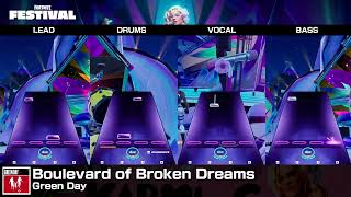 Fortnite Festival Boulevard of Broken Dreams Easy Full Band 100 Flawless [upl. by Geno]