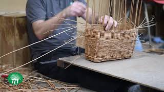 Willow Basket Weaving Timelapse  Fishing Creel [upl. by Kirby]