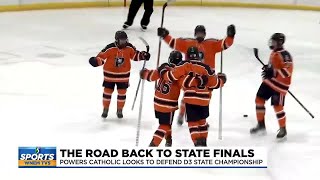 The road back to State Finals Powers Catholic Hockey looks to defend their title in the playoffs [upl. by Berl669]