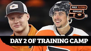 Matvei Michkov scrimmages with Morgan Frost at Day 2 of Flyers Training Camp  PHLY Flyers Podcast [upl. by Lac650]