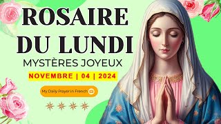 ROSAIRE DE GUÉRISON  MYSTÈRES JOYEUX ROSAIRE DU LUNDI🌹04 NOVEMBRE 2024 🙏🏻PRIÈRE POUR LE BONHEUR [upl. by Ymarej]