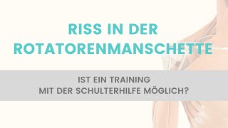 Schulterhilfe Training trotz Riss Ruptur der Rotatorenmanschette möglich [upl. by Alinoel]