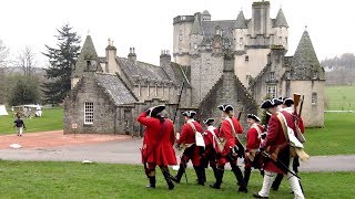 Castle Fraser hosts Jacobites amp Redcoats from Alan Brecks Volunteer 1745 reenactment society [upl. by Pietra]