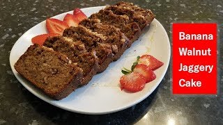 Banana Walnut Jaggery Cake Recipe Make CakeHow to make Cake RecipeCake for KidsCake Videos [upl. by Yremrej]