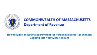 How to Make an Estimated Payment for Personal Income Tax Without Logging Into MTC [upl. by Greenquist934]