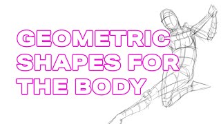 Geometric Body Shape tutorial Using Primitives to help you draw a figure [upl. by Mutz]