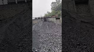 The process of unloading coal from a small coal train [upl. by Nnaihs]