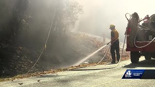 Latest updates from Henderson County NC Forest Service on Poplar Drive brush fire [upl. by Varin]