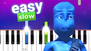 Eiffel 65  Blue Da Ba Dee 100 SLOW EASY PIANO TUTORIAL [upl. by Bridie]