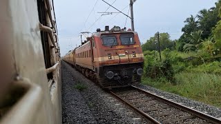 BZA wap 4 16629 TVC MAQ Malabar express Xings with 16160 MAQ TBM express [upl. by Asiat]