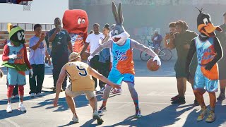 Bugs BunnyTune Squad 5v5 vs Hoopers Space Jam IRL [upl. by Mihcaoj]