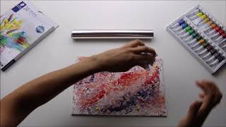 Disegno astratto con colori acrilici  DIY tutorial  Veronica Cairo per STAEDTLER [upl. by Ahsieym]