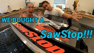 SawStop Contractor Table Saw Unboxing Setup and Testing [upl. by Aynav]