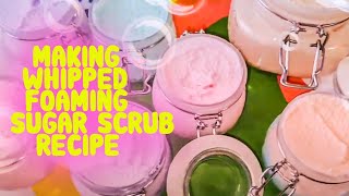 How to make a whipped Foaming Sugar SCRUB recipe [upl. by Niobe505]