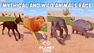 Egyptian Death Dog Liger Polar Bear Bonobo Pygmy Hippo  Planet Zoo Animals Race [upl. by Meeharbi]