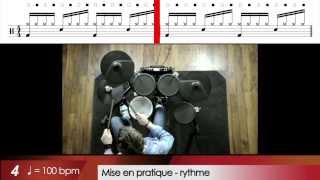 Cours de Batterie ★ Exercices débutant ★ Rudiment frisé [upl. by Salsbury867]