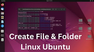 How to create folder and file in linux using terminal  Ubuntu  2022 [upl. by Chrisoula]