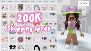 200K ROBLOX SHOPPING SPREE 🤩😱🛍️ [upl. by Buchanan]