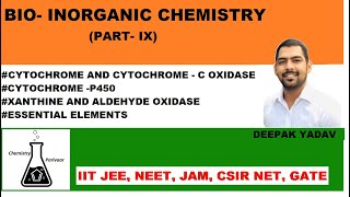 CYTOCHROME  C OXIDASE CYTOCHROME P 450 AND XANTHINE OXIDASE ENZYME BIOINORGANIC PART IX [upl. by Hayalat]