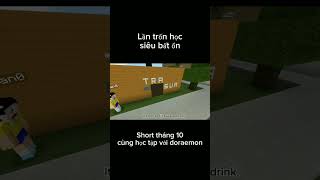 1 Ngày trốn học của Nobita nhưng nó lạ sao á 🤣 minecraft minecraftmemes [upl. by Anirahtak]