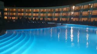 eurostars las salinas pool area at night caleta de fuste fuertaventura canary islands [upl. by Nyrem637]